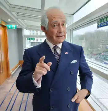 Authentic King Charles impersonation by Charles Haslett, ideal for formal gatherings