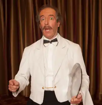Charles Haslett brings Manuel’s endearing clumsiness from Fawlty Towers to live audiences